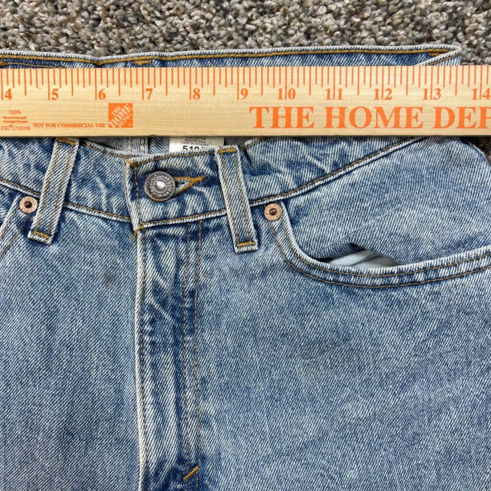 Vintage Levis 512 Women's 27x30 USA Made Slim Tapered Jeans Light Wash Denim 90s - Picture 8 of 11